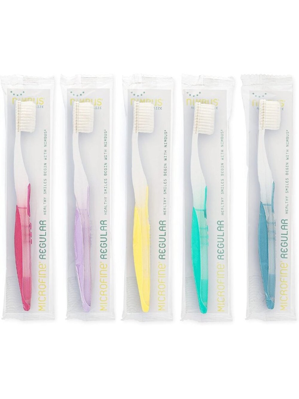Extra Soft Toothbrushes for Sensitive Teeth, Tapered Bristles, 5 Pack, Colors